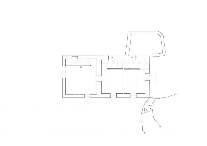 First floor plan of MCR2 House by Filipe Pina and Maria Inês Costa