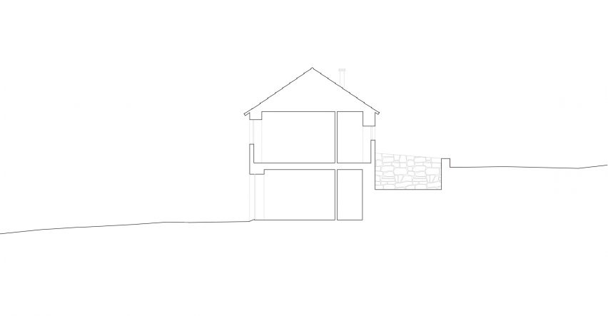 Section of MCR2 House by Filipe Pina and Maria Inês Costa