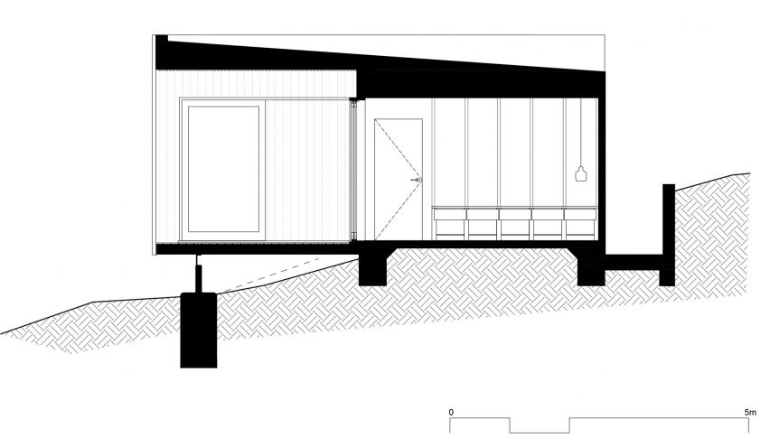 Section of OCM House by Studio Jackson Scott