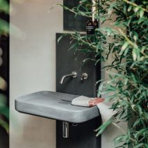 Petra concrete bathroom furniture by Marco Merendi and Diego Vencato with Gypsum