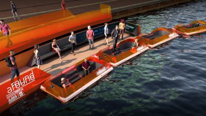 RoundAround Roboat bridge by Carlo Ratti and MIT Senseable City Lab