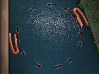 RoundAround Roboat bridge by Carlo Ratti and MIT Senseable City Lab