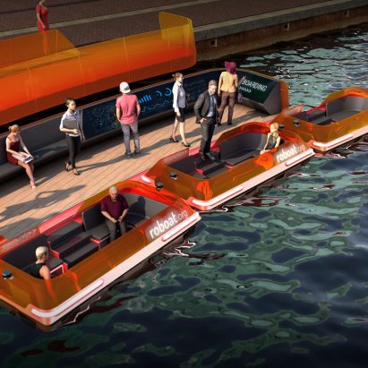 RoundAround Roboat bridge by Carlo Ratti and MIT Senseable City Lab