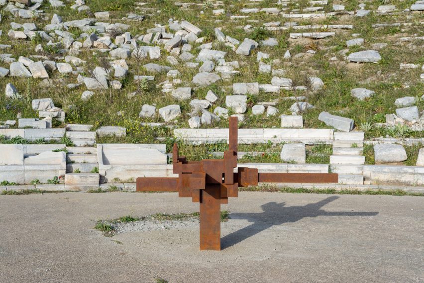 Sight exhibition on Delos by Anthony Gormley