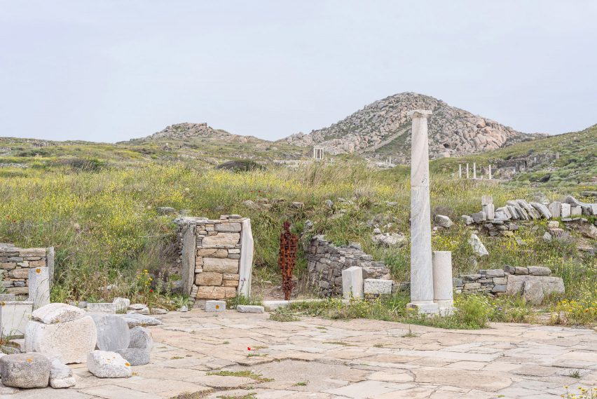 Sight exhibition on Delos by Anthony Gormley