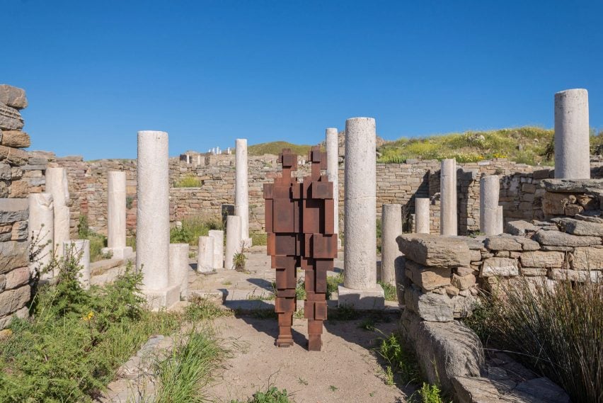 Sight exhibition on Delos by Anthony Gormley