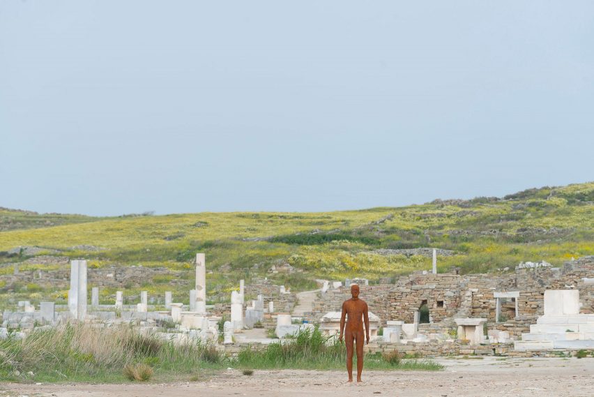 Sight exhibition on Delos by Anthony Gormley