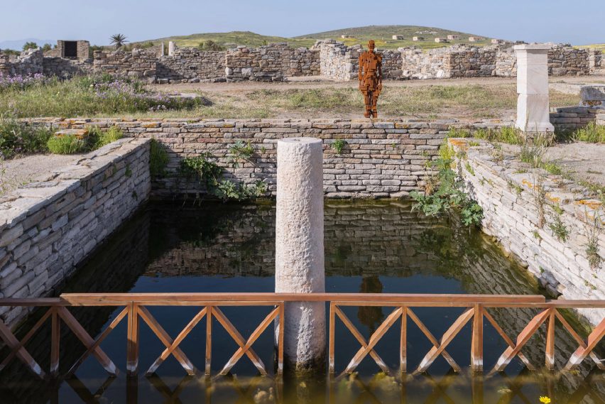 Sight exhibition on Delos by Anthony Gormley