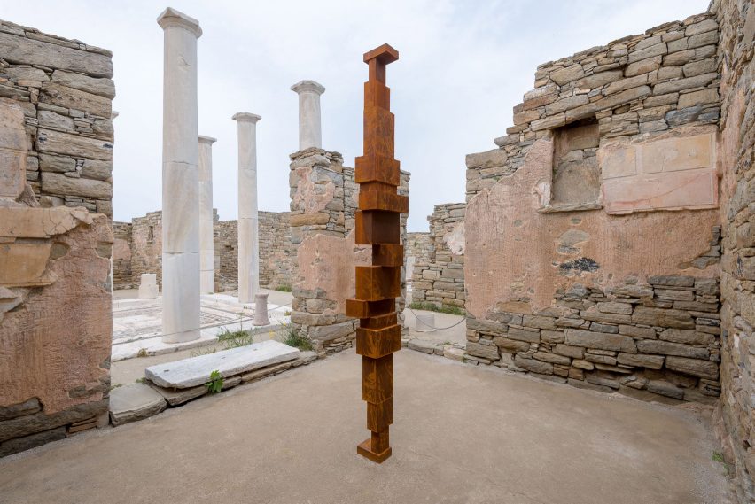 Sight exhibition on Delos by Anthony Gormley