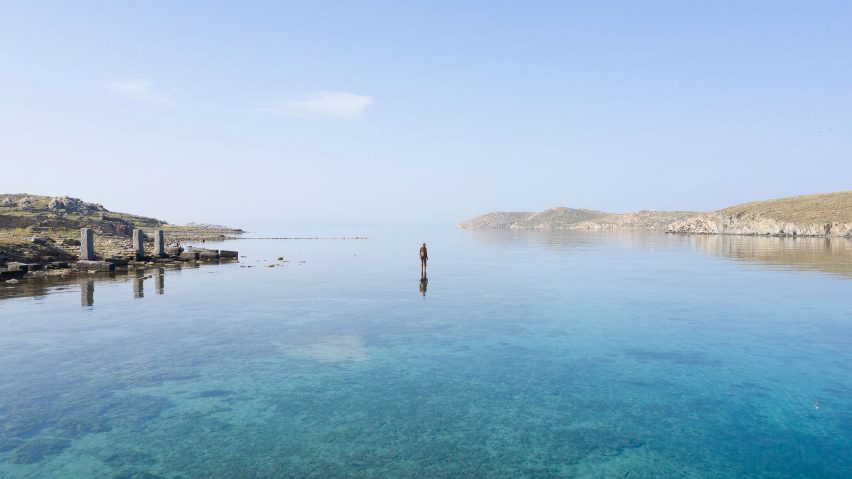 Sight exhibition on Delos by Anthony Gormley
