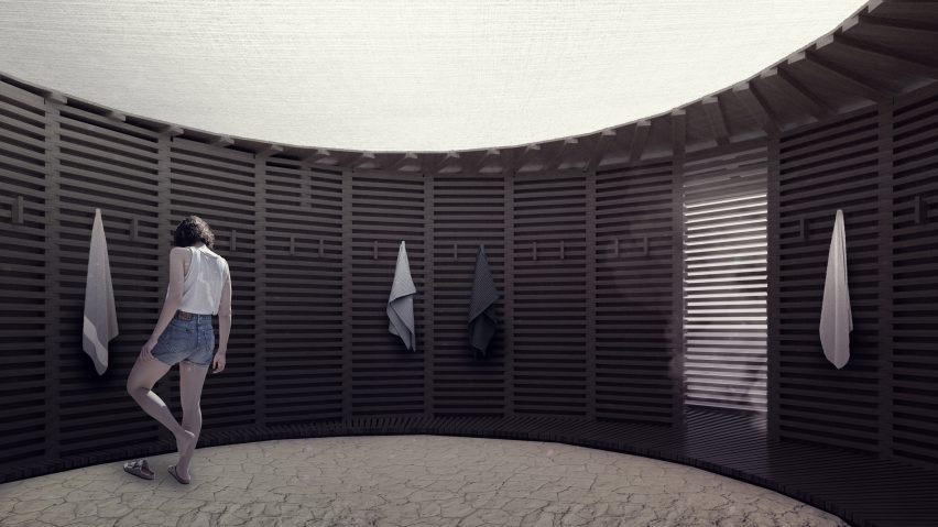 Steam of Life Pavilion for Burning Man 2019 by JKMM Architects and Sauna on Fire