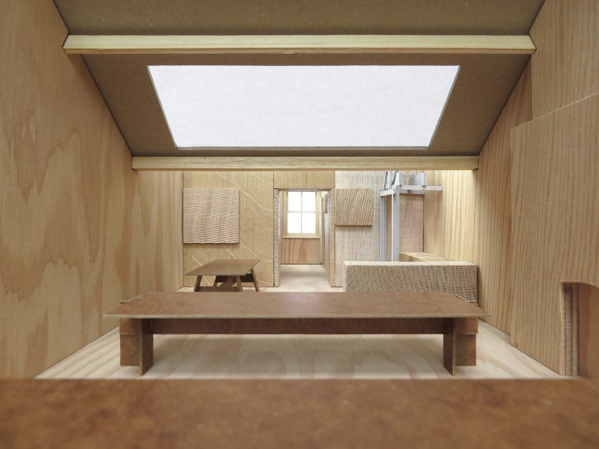 Model of Studio Represent wood office by Alder Brisco