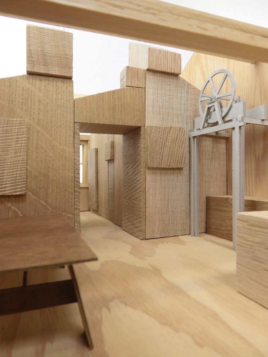 Model of Studio Represent wood office by Alder Brisco