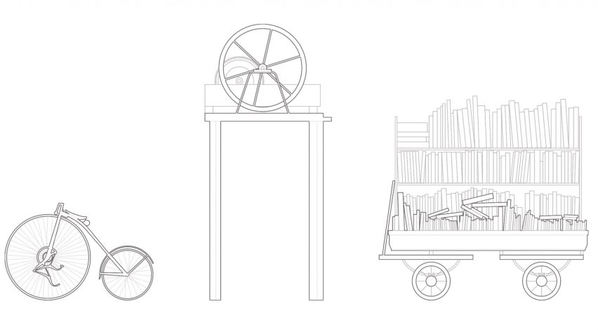 Drawing of Studio Represent wood office by Alder Brisco