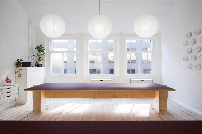Workspace in Studio Represent wood office by Alder Brisco