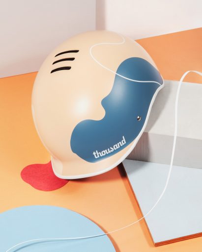 Thousand x Poketo bike helmets collection