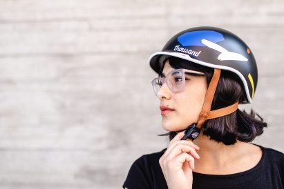 Thousand x Poketo bike helmets collection