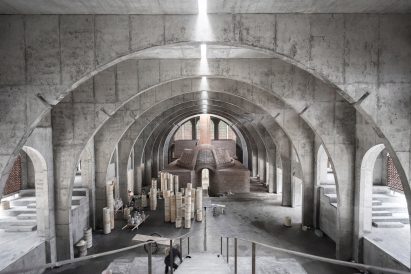 BingDing Wood Kiln Factory by AZL Architects