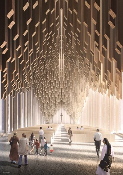 The Abrahamic Family House on Saadiyat Island, Abu Dhabi, UAE by David Adjaye