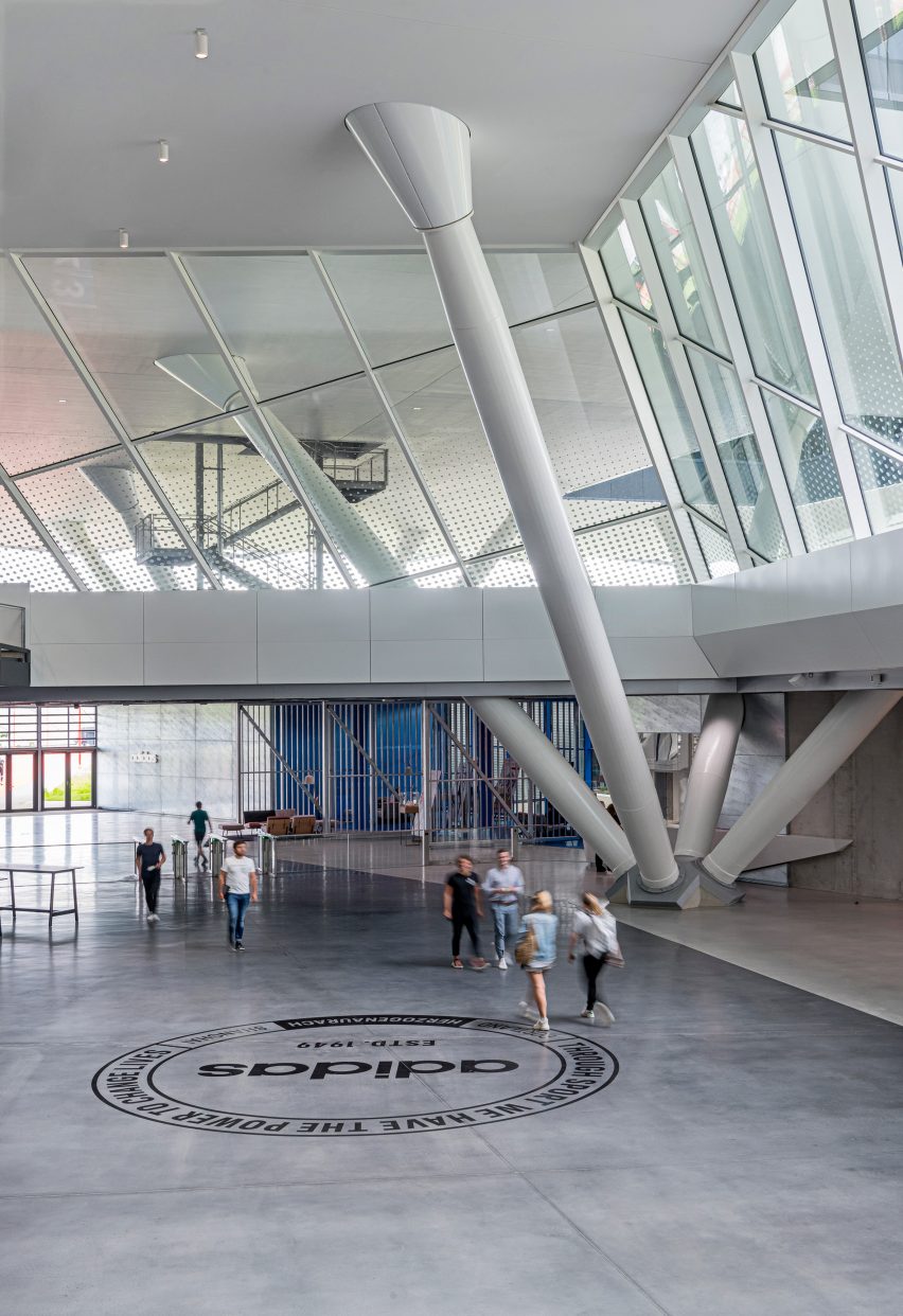 World of Sports Arena, on Adidas campus in Herzogenaurach, Germany, by Behnisch Architekten