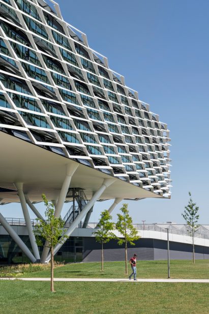 World of Sports Arena, on Adidas campus in Herzogenaurach, Germany, by Behnisch Architekten