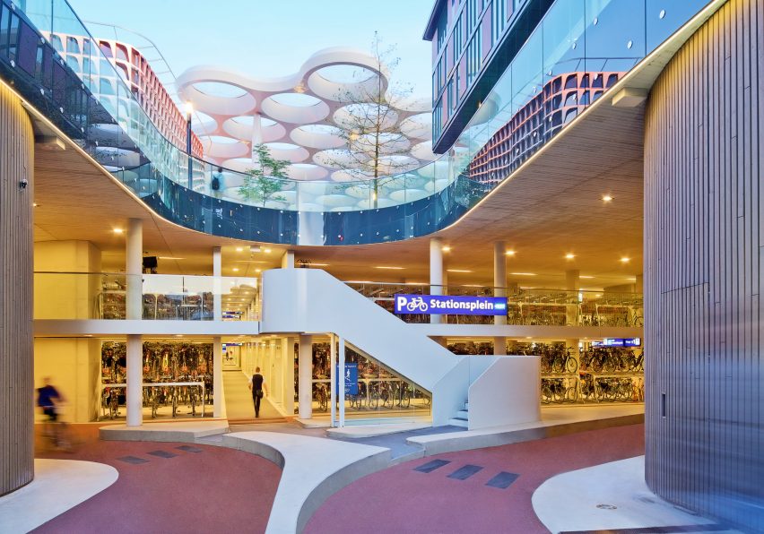 The "world's biggest bicycle parking" at Utrecht Centraal by Ector Hoogstad Architecten