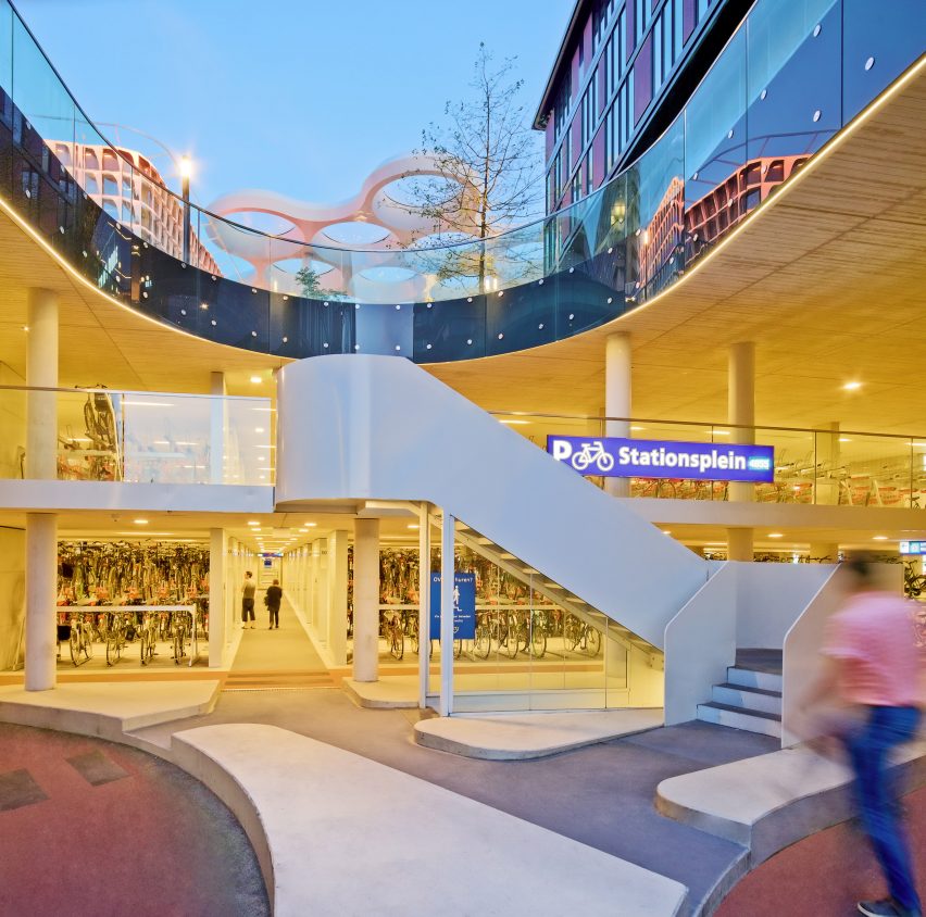 The "world's biggest bicycle parking" at Utrecht Centraal by Ector Hoogstad Architecten