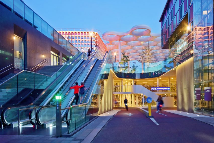 The "world's biggest bicycle parking" at Utrecht Centraal by Ector Hoogstad Architecten