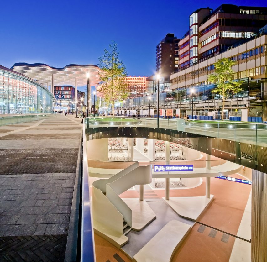 The "world's biggest bicycle parking" at Utrecht Centraal by Ector Hoogstad Architecten