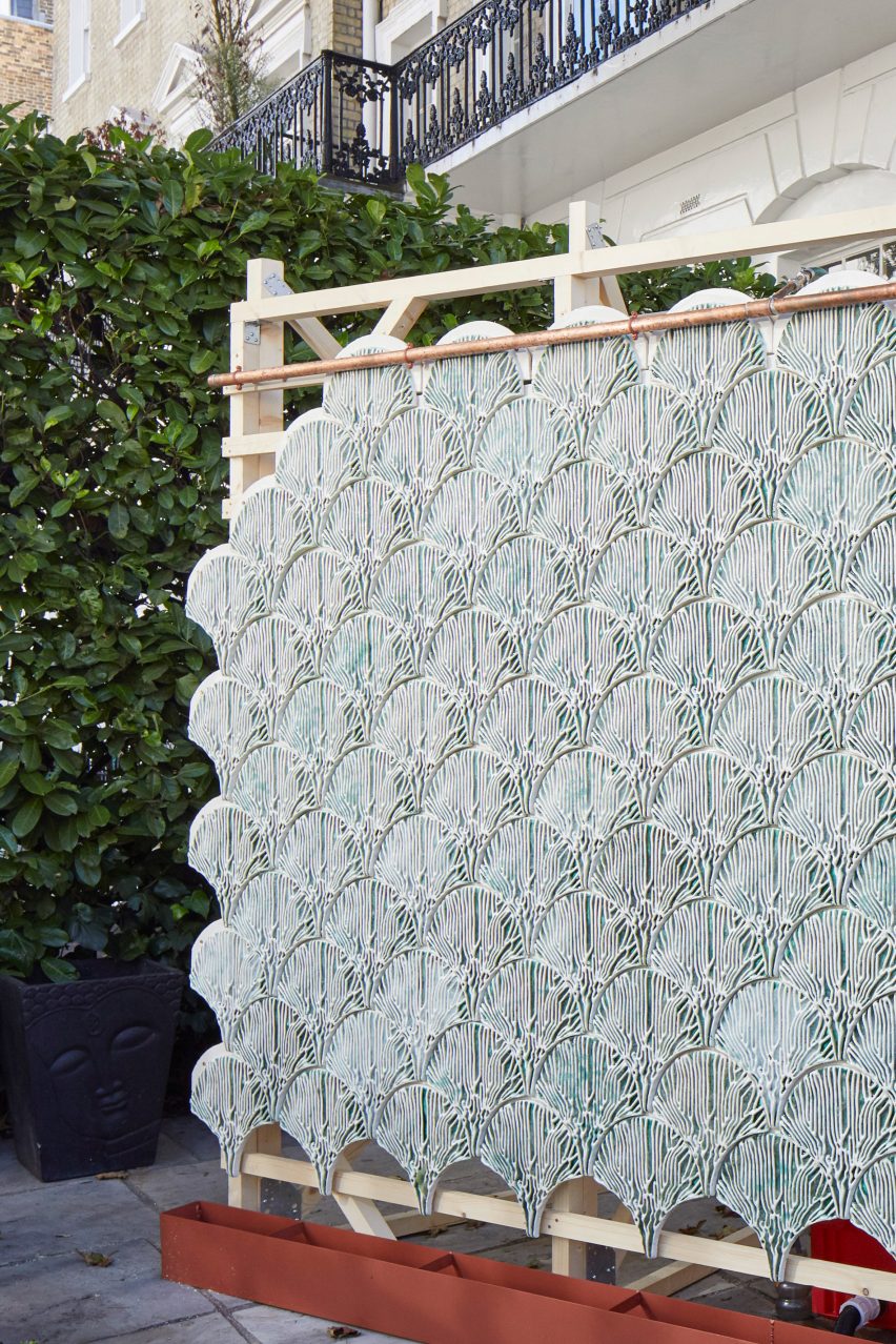 Algae tiles Indus by Bio-ID Lab at the London Design Festival 2019
