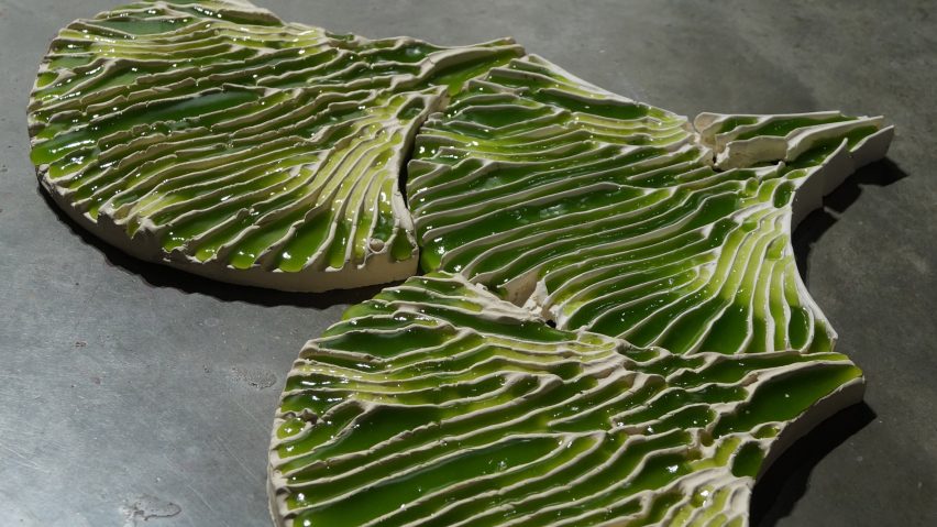 Algae tiles Indus by Bio-ID Lab at the London Design Festival 2019