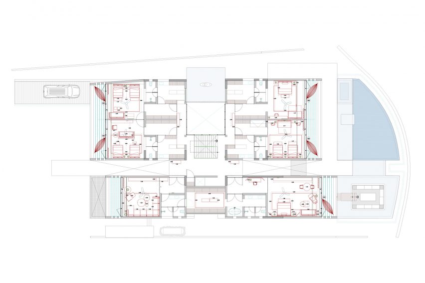 Cabo St Lucas house by Gomez de Tuddo Arquitectos and Gloria Cortina First Floor Plan