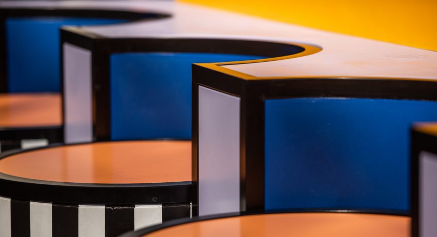 Walala Lounge on South Molton Street, London, by Camille Walala