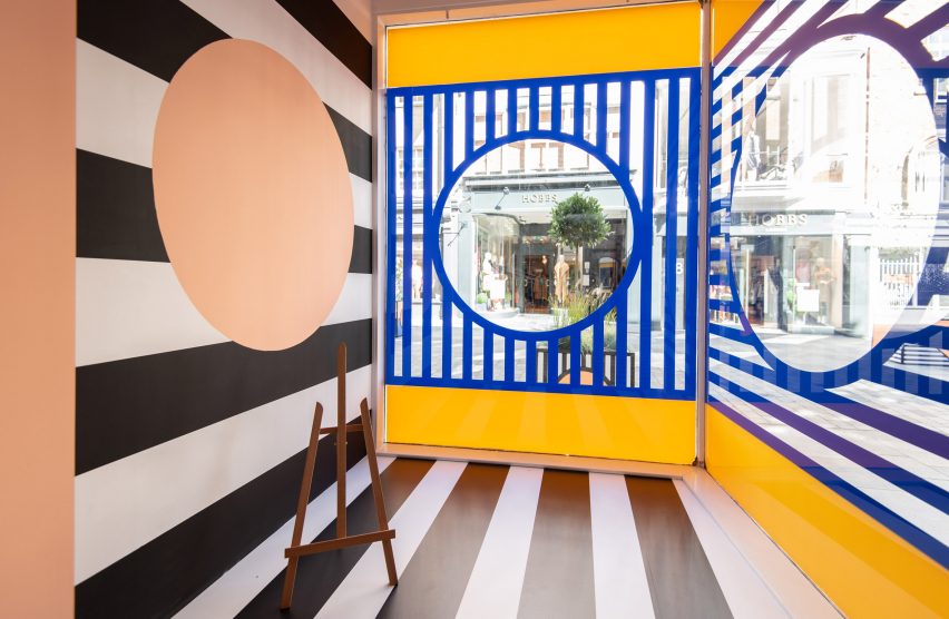 Walala Lounge on South Molton Street, London, by Camille Walala