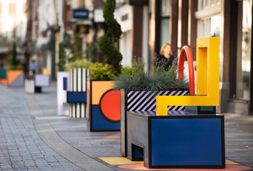 Walala Lounge on South Molton Street, London, by Camille Walala