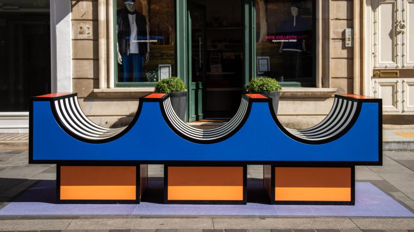 Walala Lounge on South Molton Street, London, by Camille Walala
