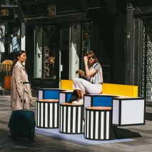 Walala Lounge on South Molton Street, London, by Camille Walala