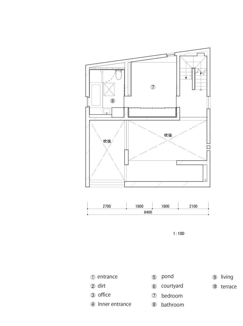 First floor plan of F Residence by GOSIZE