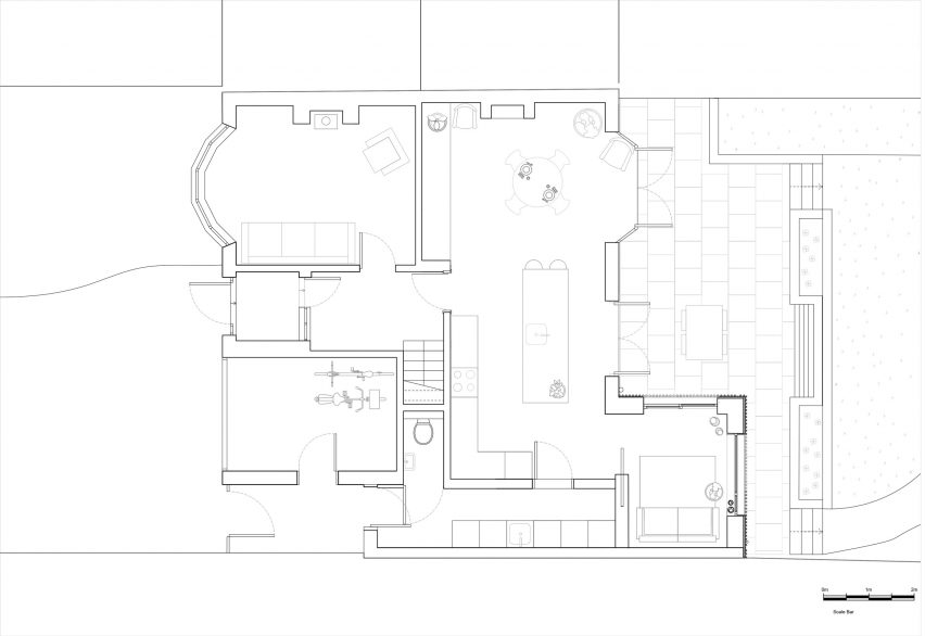 Floor plan of Illustrator's Botanical House by Intervention Architecture