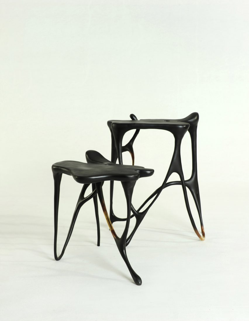 Apiwat Chitapanya for Masaya ink furniture collection stools