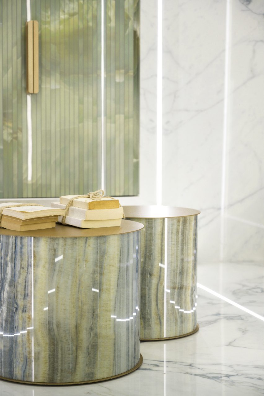 Iris Ceramica designs ceramic tile collection inspired by iridescent onyx stones