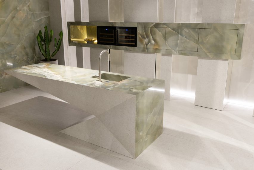 Iris Ceramica designs ceramic tile collection inspired by iridescent onyx stones