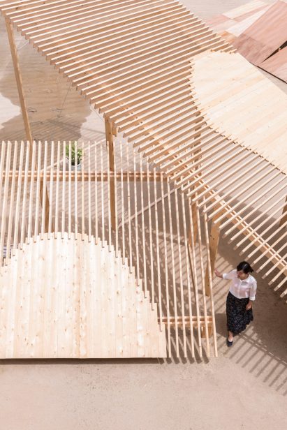 Kagerou Village by Tato Architects, Martinez Barat Lafore Architects, Ludwig Heimbach, Hiroshi Kato, Sven Pfeiffer and Dot Architects at the Kyoto Art Centre, Japan