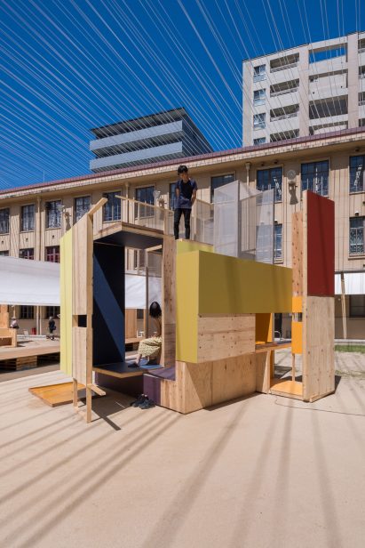 Kagerou Village by Tato Architects, Martinez Barat Lafore Architects, Ludwig Heimbach, Hiroshi Kato, Sven Pfeiffer and Dot Architects at the Kyoto Art Centre, Japan