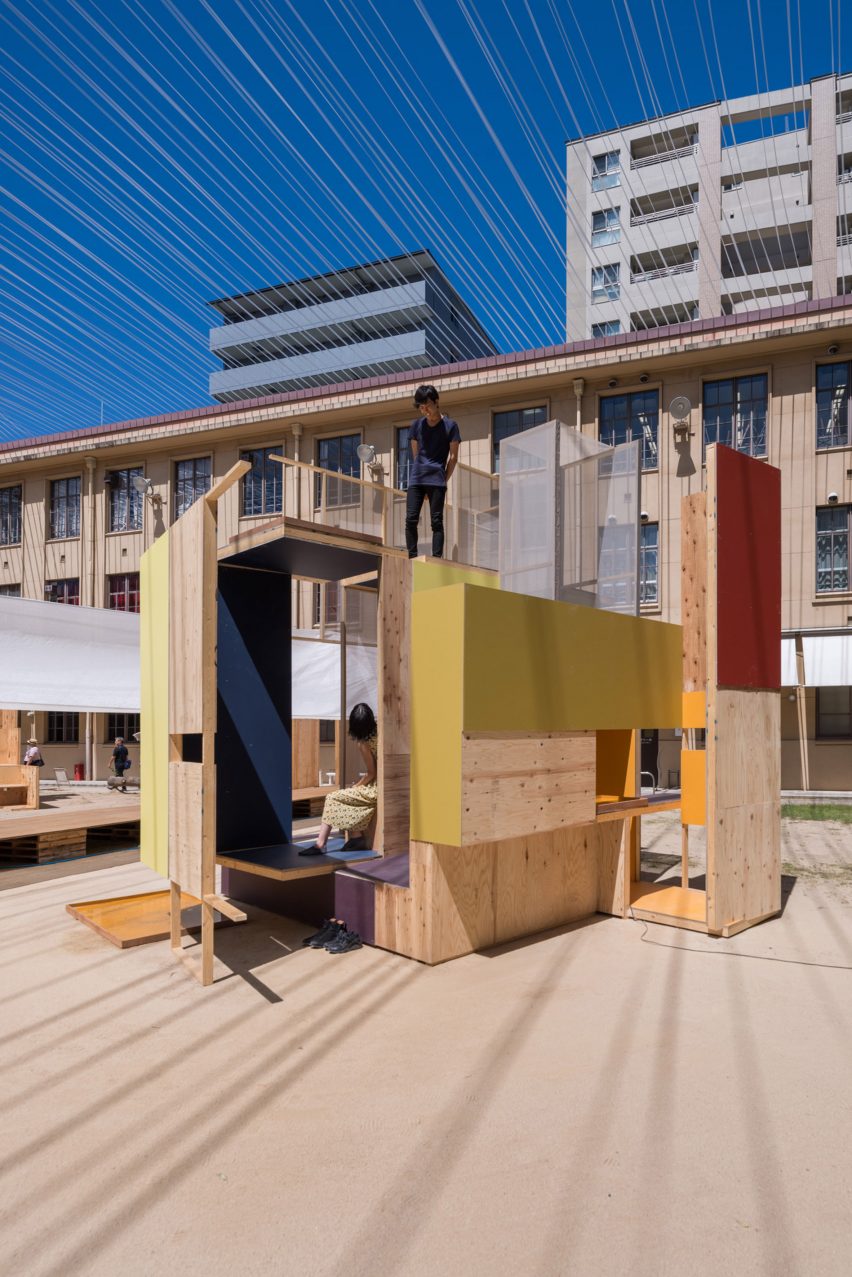 Kagerou Village by Tato Architects, Martinez Barat Lafore Architects, Ludwig Heimbach, Hiroshi Kato, Sven Pfeiffer and Dot Architects at the Kyoto Art Centre, Japan