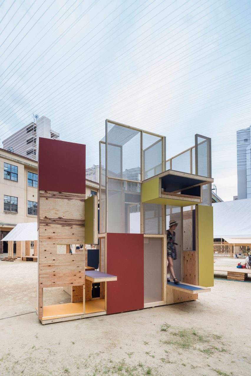 Kagerou Village by Tato Architects, Martinez Barat Lafore Architects, Ludwig Heimbach, Hiroshi Kato, Sven Pfeiffer and Dot Architects at the Kyoto Art Centre, Japan