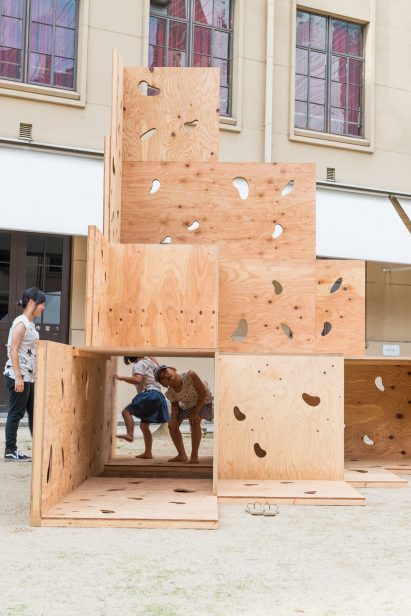 Kagerou Village by Tato Architects, Martinez Barat Lafore Architects, Ludwig Heimbach, Hiroshi Kato, Sven Pfeiffer and Dot Architects at the Kyoto Art Centre, Japan