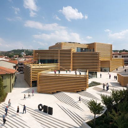 Odunpazari Modern Museum in Eskisehir, Turkey, by Kengo Kuma