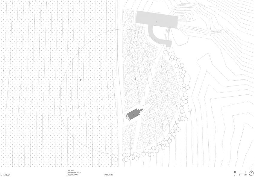 Site plan of Kooroomba Chapel by Wilson Architects