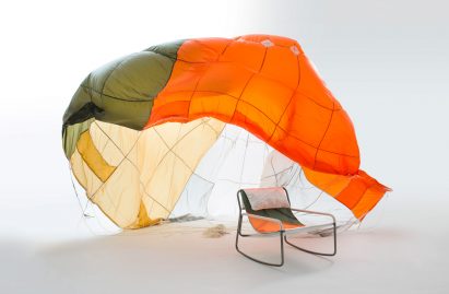 Layer and Raeburn create furniture collection from recycled parachutes